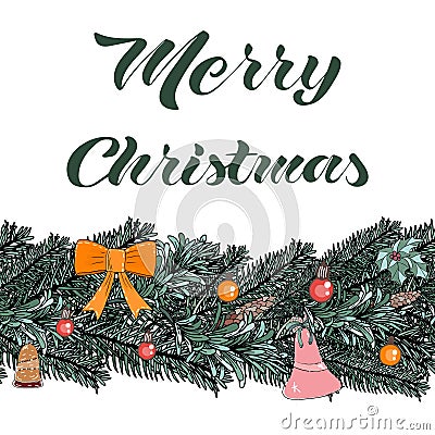 Template vector christmas illustration elements. Vector Illustration